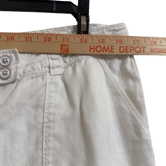 VINEYARD VINES 100% LINEN WHITE CARGO WIDE LEG PANTS POCKETS RESORTWEAR 10‎ - Picture 4 of 13